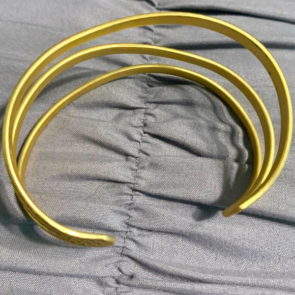 Trance Cuff Bracelet - Matte Gold Plated - Picture 2 of 5